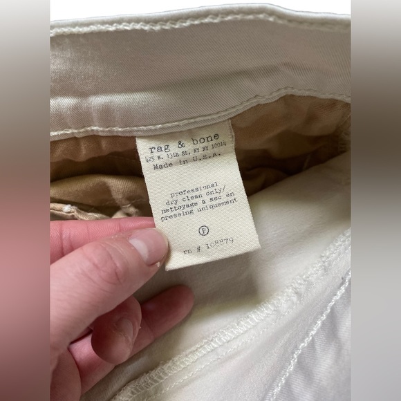 rag & bone | Size 29 Ridley Moto Jean in Winter White - Picture 4 of 9